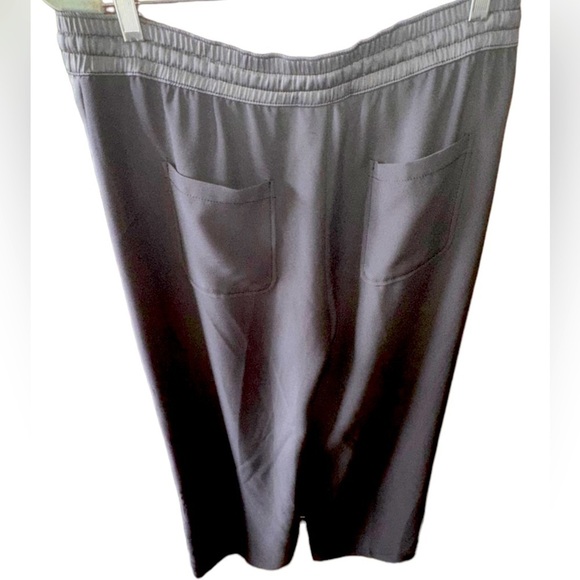 Banana Republic size 10 grey dressy track pant. Elastic tie waist 4 pockets NWT. - Picture 2 of 11